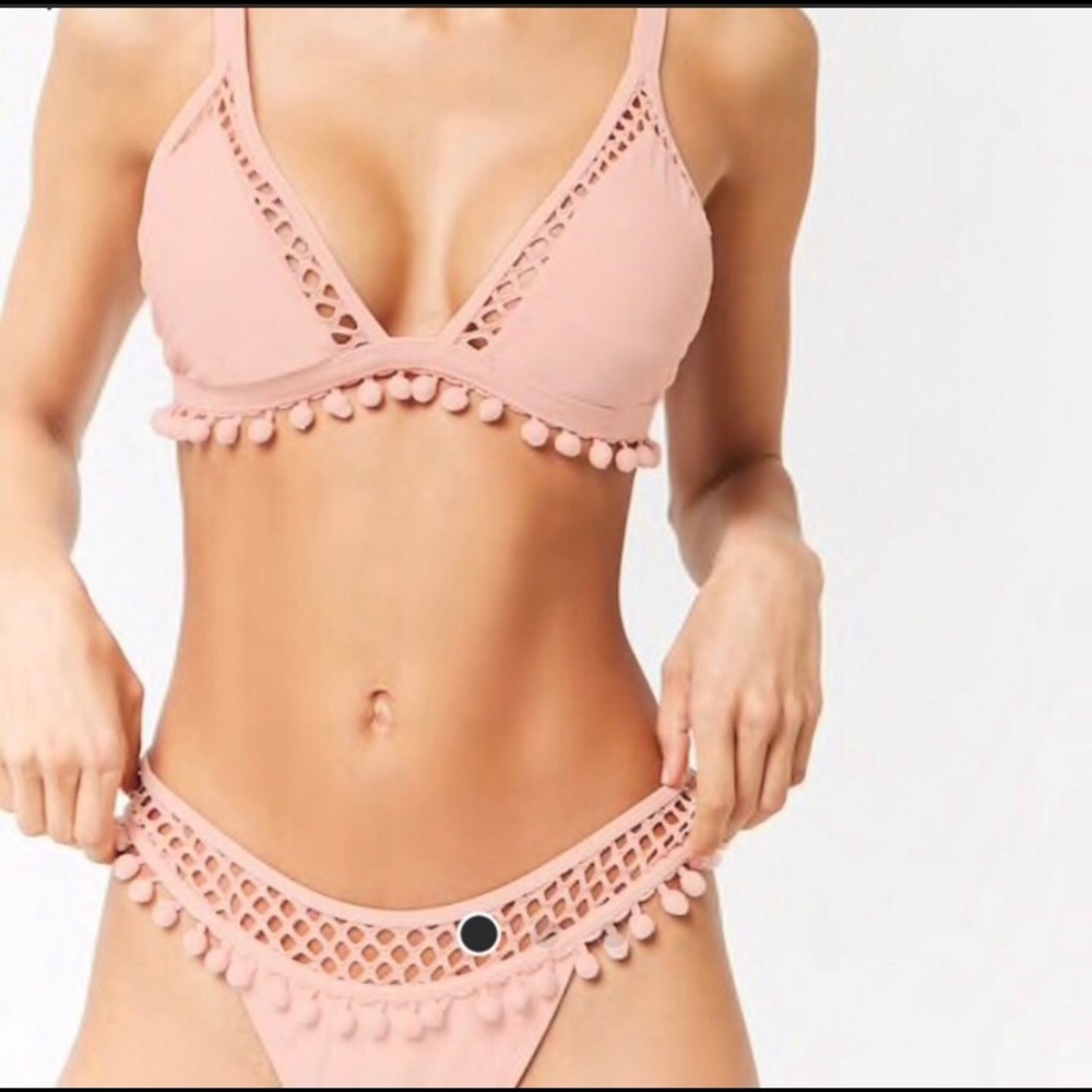Pink bikini w/ adorable Pom Poms